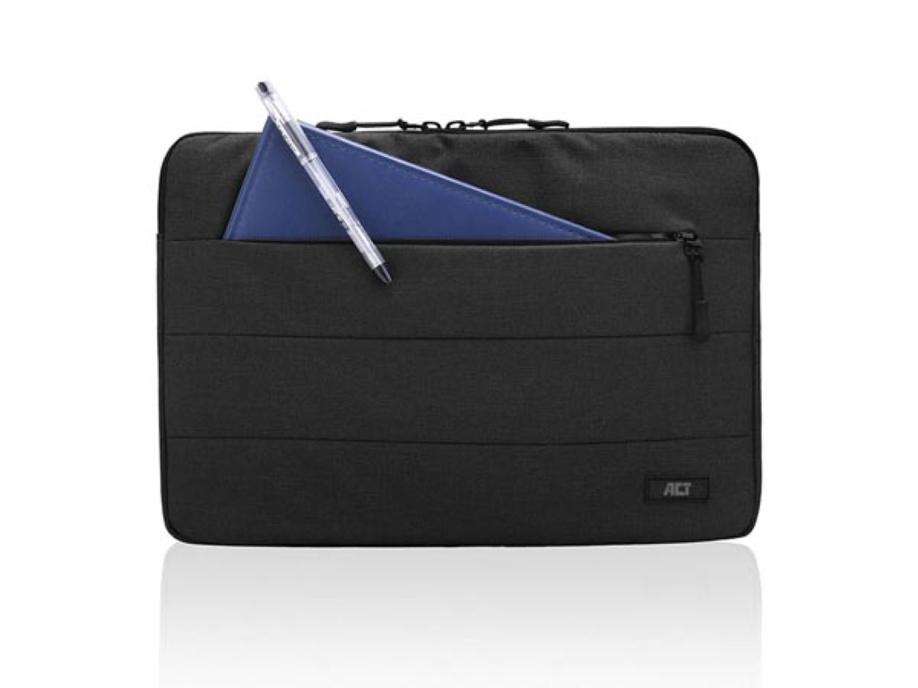 Act city sleeve 13.3" black - AC8510 - NEUVE - Taille maximale de l’écran: 33,8 cm (13.3"), Nombre de poches avant : 1. Poids: 200 g. Coloration de surface: Monochromatique