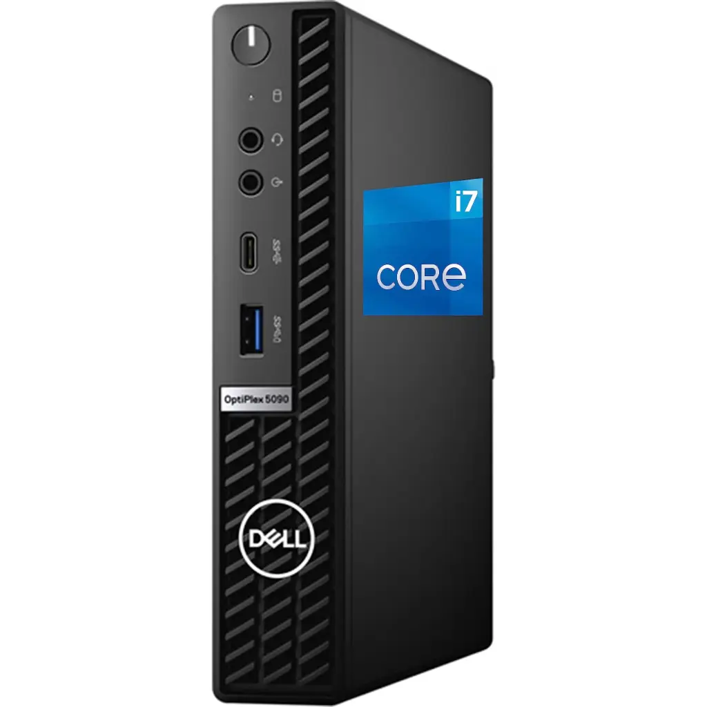 DELL OptiPlex 5090 Micro PC / Intel Core i7-10700T / 16GB / 256GB / WiFi + BT / W11 Pro / Reconditionné - Grade A+