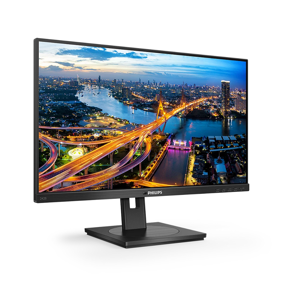 PHILIPS 242B1 / Monitor 24" Full HD IPS / HDMI • DVI-D • VGA • DisplayPort / Reconditionné - Grade A+